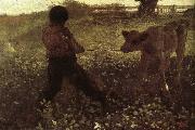 Winslow Homer Shi Xingzi a small calf USA oil painting artist